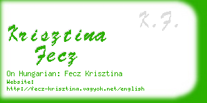 krisztina fecz business card